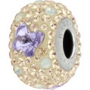 Swarovski, becharmed pavé, provence lavander butterfly, 14.5mm - x1