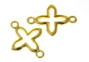 Pendant, cross gold-plated 925 silver, 19mm - x1