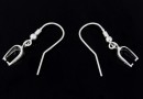 Earring findings, 925 silver, 28mm - x1pair