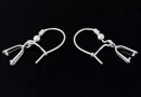 Earring findings, 925 silver, 26mm - x1pair