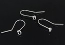 Earring findings, 925 silver, 25mm  - x1pair