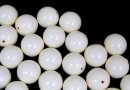 Swarovski one hole pearls, ivory, 8mm - x2