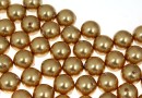 Swarovski one hole pearls, bright gold, 6mm - x4