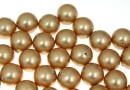 Swarovski one hole pearls, vintage gold, 4mm - x4