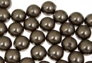 Swarovski one hole pearls, brown, 8mm - x2