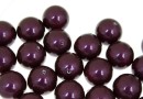 Swarovski one hole pearls, blackberry, 6mm - x4