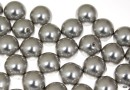 Swarovski one hole pearls, light grey, 8mm - x2