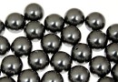 Swarovski one hole pearls, dark grey, 12mm - x2