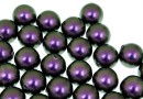 Swarovski one hole pearls, iridescent purple, 8mm - x2