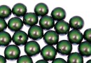 Swarovski one hole pearls, scarabaeus green, 8mm - x2