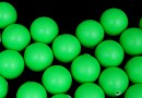 Swarovski one hole pearls, neon green, 8mm - x2