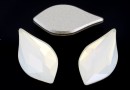 Swarovski, flame cabochon, white opal, 10mm - x2