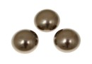 Swarovski, crystal pearl cabochon, brown, 6mm - x2