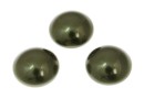 Swarovski, crystal pearl cabochon, dark green, 8mm - x2