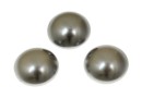 Swarovski, crystal pearl cabochon, grey, 8mm - x2