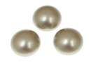 Swarovski, crystal pearl cabochon, platinum, 6mm - x2