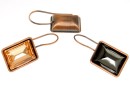 Swarovski vintage copper-plated earrings base 4527, 14x10mm - x1pair