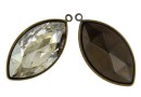 Swarovski bronze pendant base 4227, 32x17mm - x1