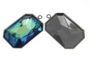 Swarovski gun metal pendant base 4627, 27x18.5mm - x1