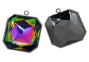 Swarovski gun metal pendant base 4675, 23x23mm - x1