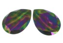 Swarovski, rivoli cabochon, rainbow dark, 30x20mm - x1