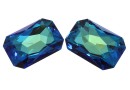 Swarovski, rivoli cabochon, bermuda blue, 37X25.5mm - x1