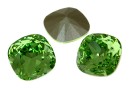 Swarovski, square fancy, peridot, 12mm - x1