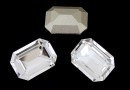 Swarovski, rectangle fancy, crystal, 14x10mm - x1