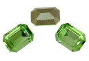 Swarovski, rectangle fancy, peridot, 14x10mm - x1