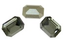 Swarovski, rectangle fancy, black diamond, 14x10mm - x1