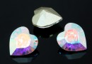 Swarovski, fancy heart, aurora borealis, 11x10mm - x1