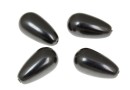 Swarovski drop pearls, black, 15x8mm - x2