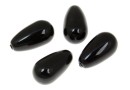 Swarovski drop pearls, mystic black, 15x8mm - x2