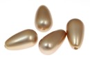 Swarovski drop pearls, powder almond, 15x8mm - x2