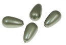 Swarovski drop pearls, powder green, 15x8mm - x2