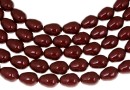 Swarovski beads, drop pearl, bordeaux, 11x8mm - x2