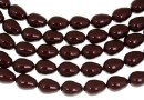 Swarovski beads, drop pearl, maroon, 11x8mm - x2