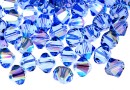 Swarovski, margele bicone, light sapphire shimmer, 6mm - x10