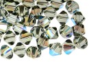 Swarovski, beads bicone xilion, black diamond shimmer, 6mm - x10