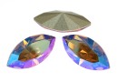 Swarovski navette, fancy chaton, lt. col. topaz shimmer, 10mm - x4