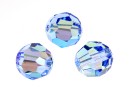 Swarovski, faceted round, light sapphire shimmer, 8mm - x2