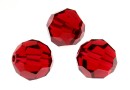 Swarovski beads, faceted round, scarlet, 10mm - x2