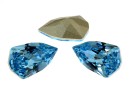 Swarovski, fancy rivoli Trilliant, aquamarine, 7.8mm - x2