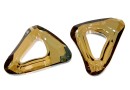 Swarovski, cosmic pendant triangle, bronze shade, 20mm - x1