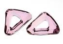 Swarovski, cosmic pendant triangle, antique pink, 14mm - x1