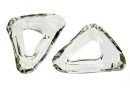 Swarovski, cosmic pendant triangle, silver shade, 20mm - x1