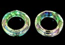 Swarovski, cosmic pendant ring, luminous green, 20mm - x1