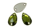 Swarovski drop link, olivine, 12x7mm - x1