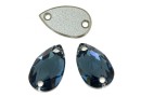 Swarovski drop link, denim blue, 12x7mm - x1