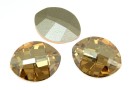 Swarovski, fancy rivoli, pure leaf, golden shadow, 10mm - x1